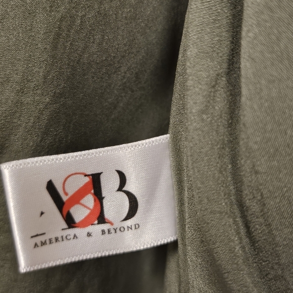 Anthro Aztec South Western Embroidered Tassel Olive Velvet Parka Jacket size M - Picture 14 of 16